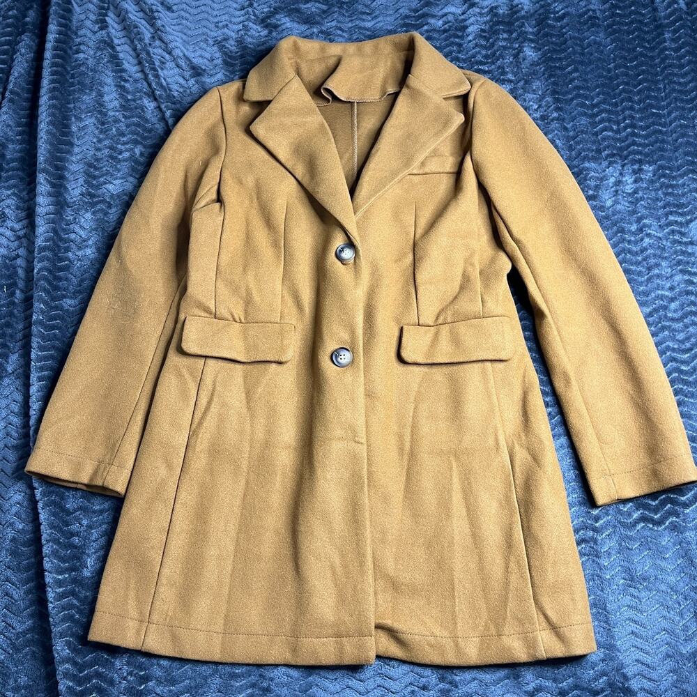 Women's Camel faux Wool Coat size M